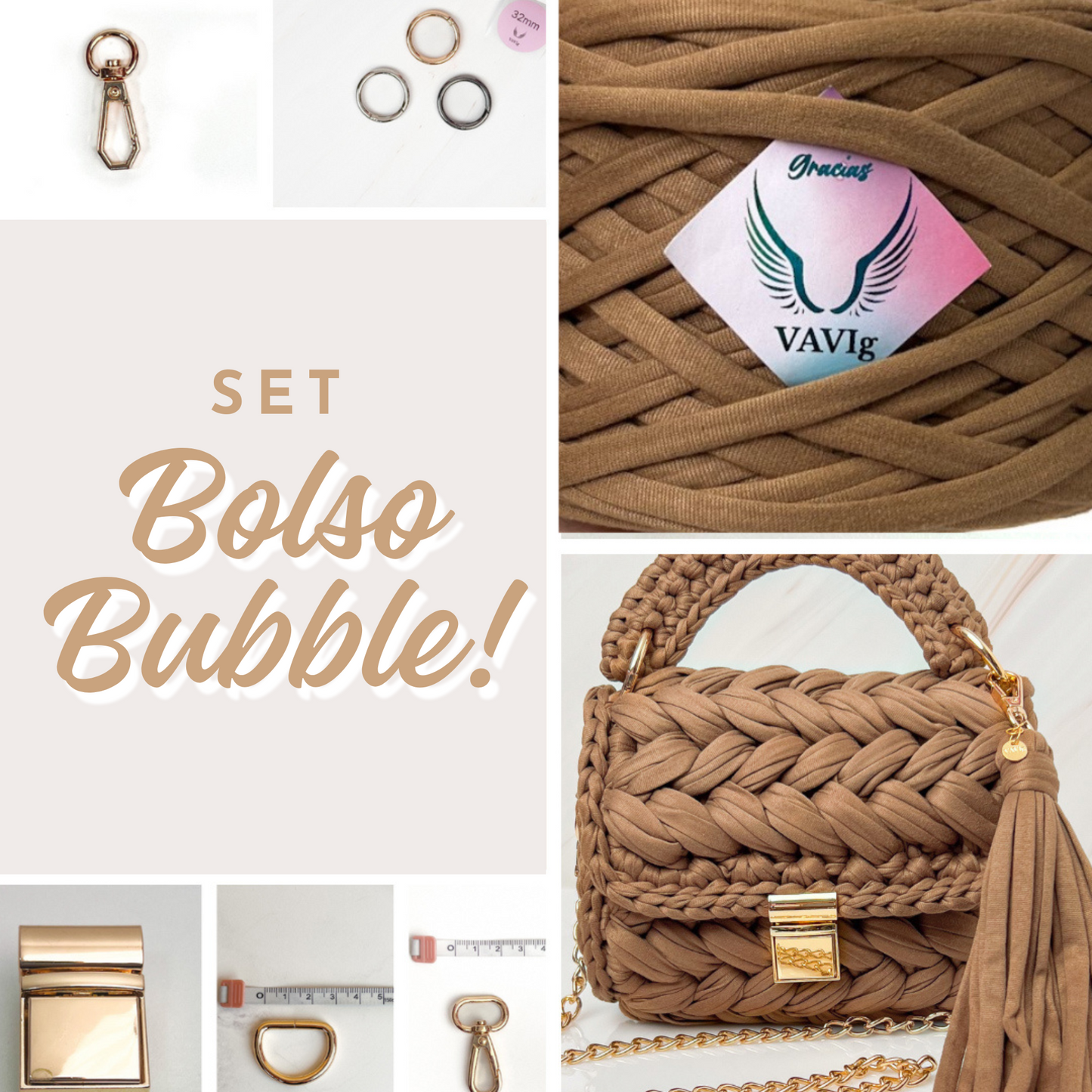 Set Bolso Bubble – Oro