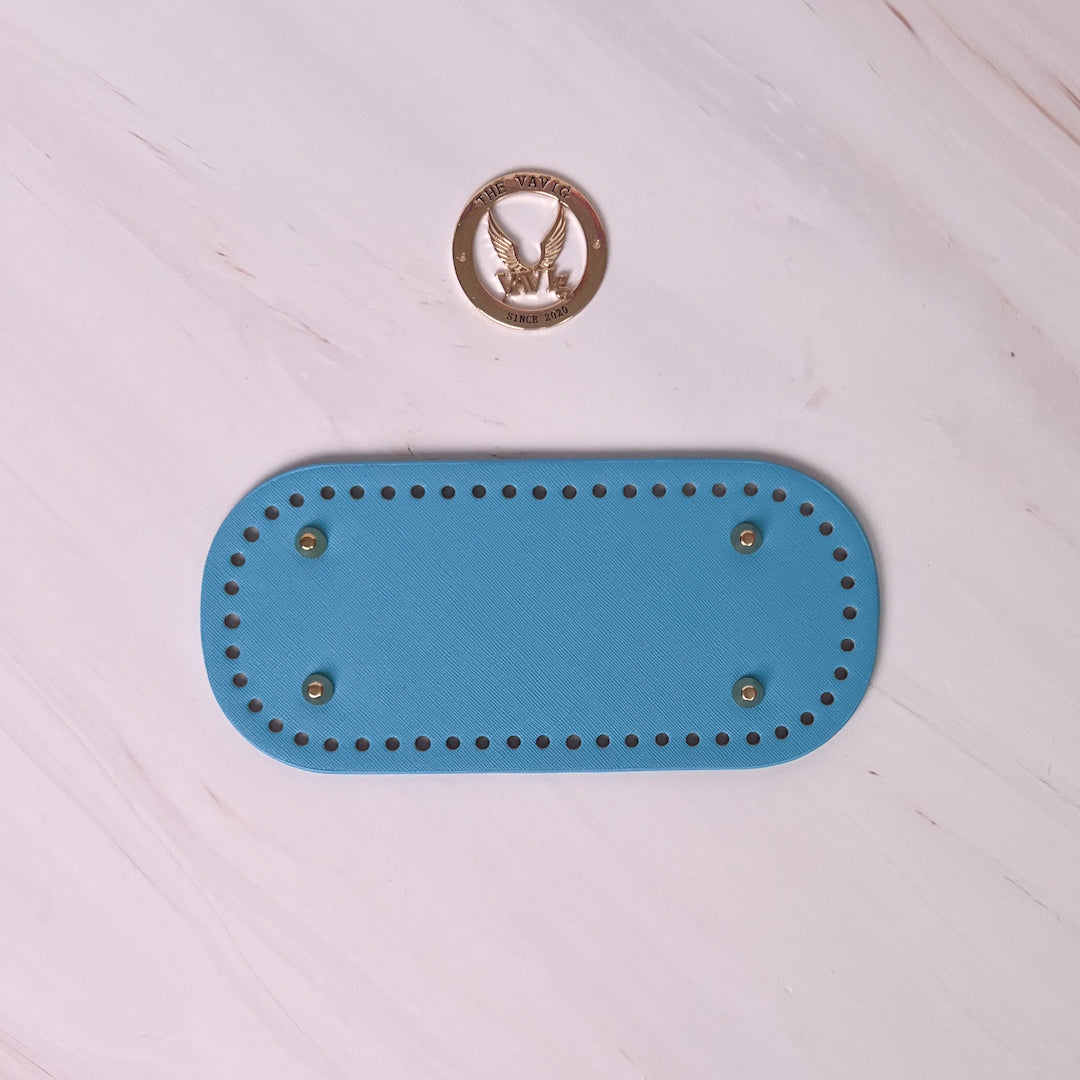 Bases de Piel 22cm con Remaches para bolsos tejidos