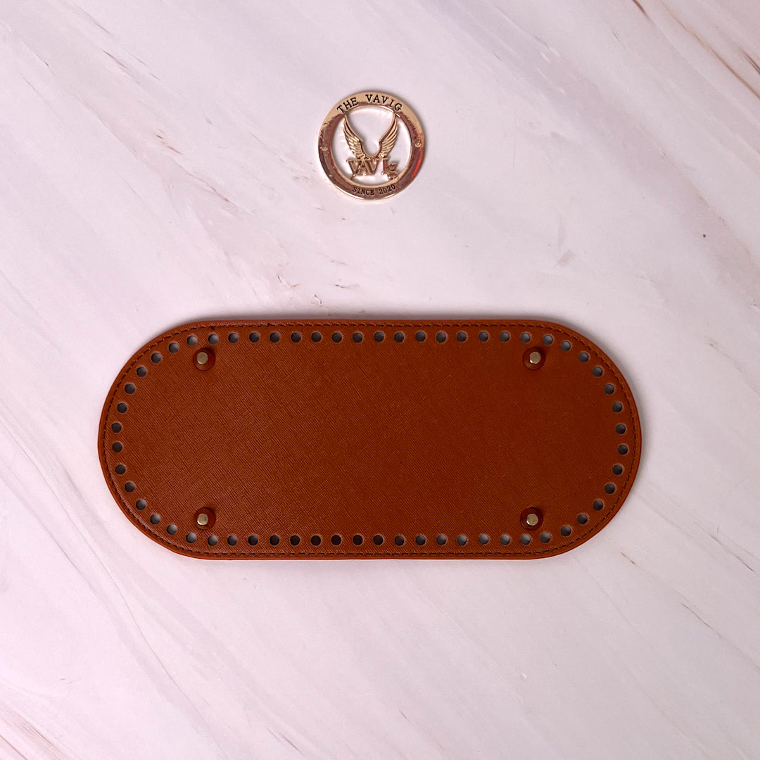 Bases de Piel 25cm con Remaches para bolsos tejidos