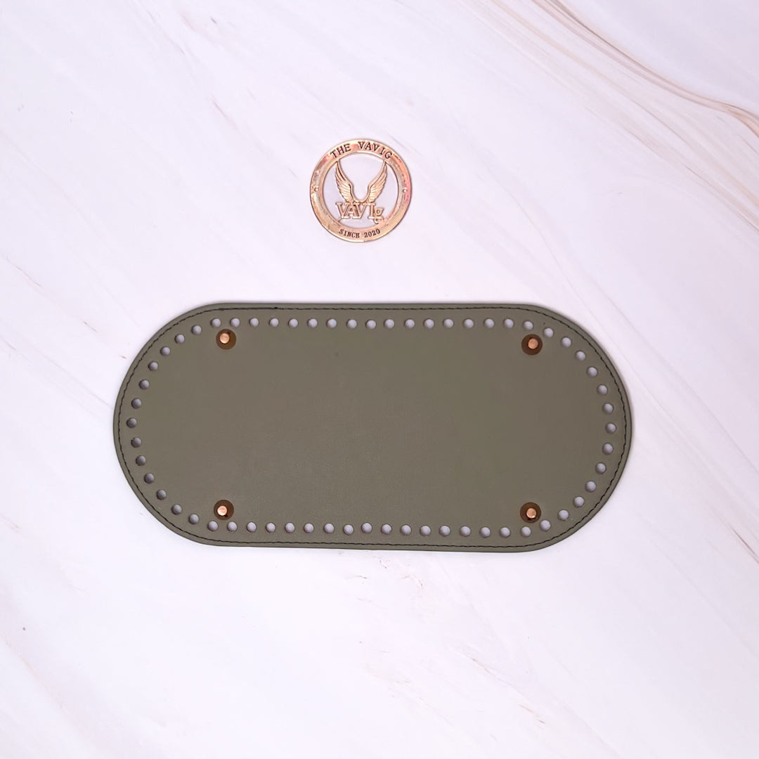 Bases de Piel 25cm con Remaches para bolsos tejidos