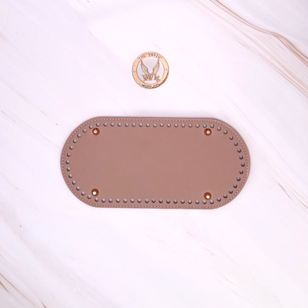 Bases de Piel 25cm con Remaches para bolsos tejidos