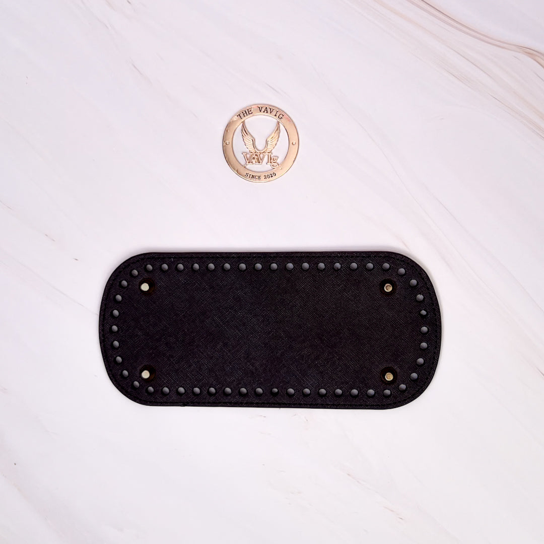 Bases de Piel 25cm con Remaches para bolsos tejidos