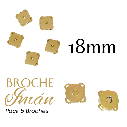 Pack de 5 Broches de Imán de 18mm