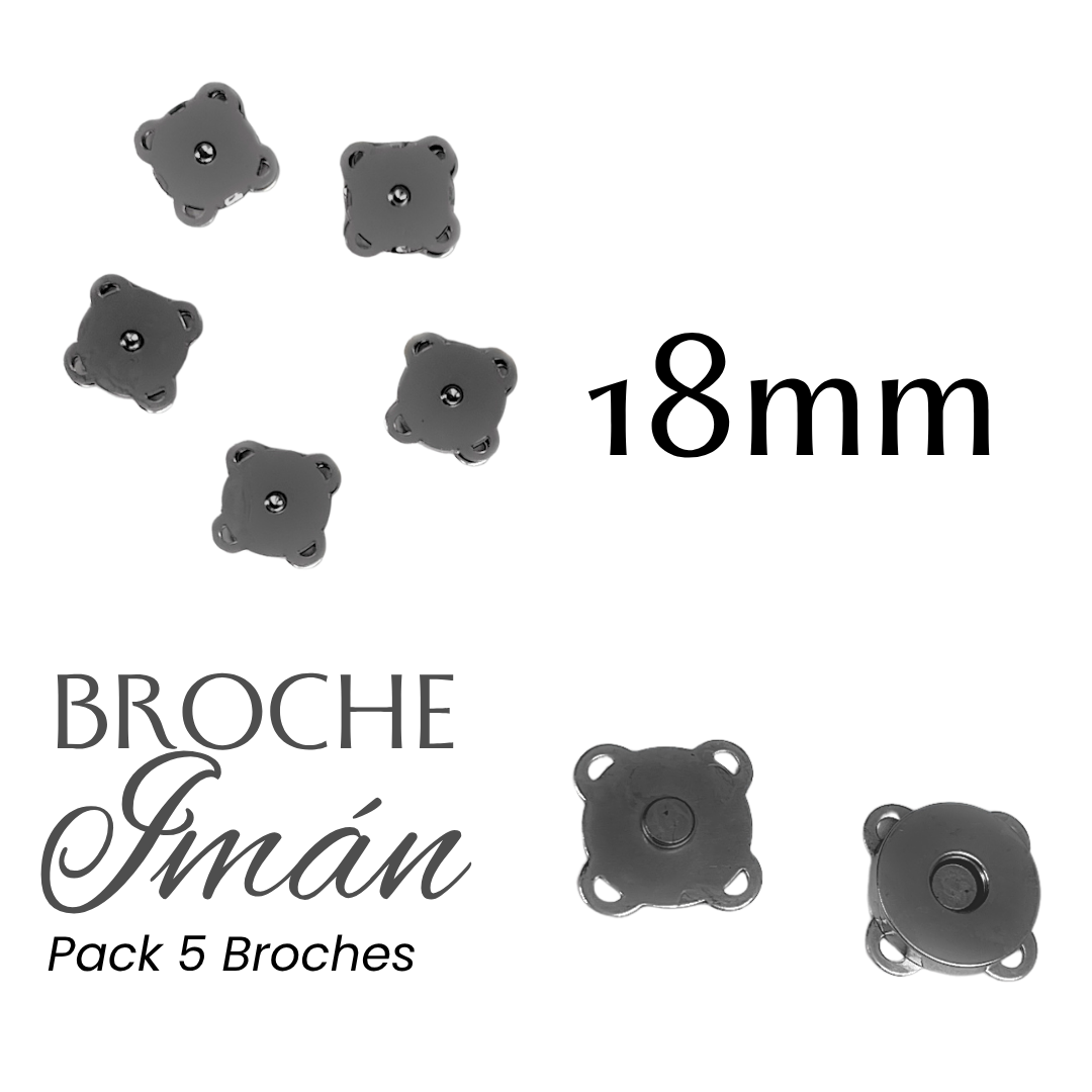 Pack de 5 Broches de Imán de 18mm