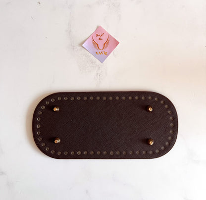 Bases de Piel 22cm con Remaches para bolsos tejidos