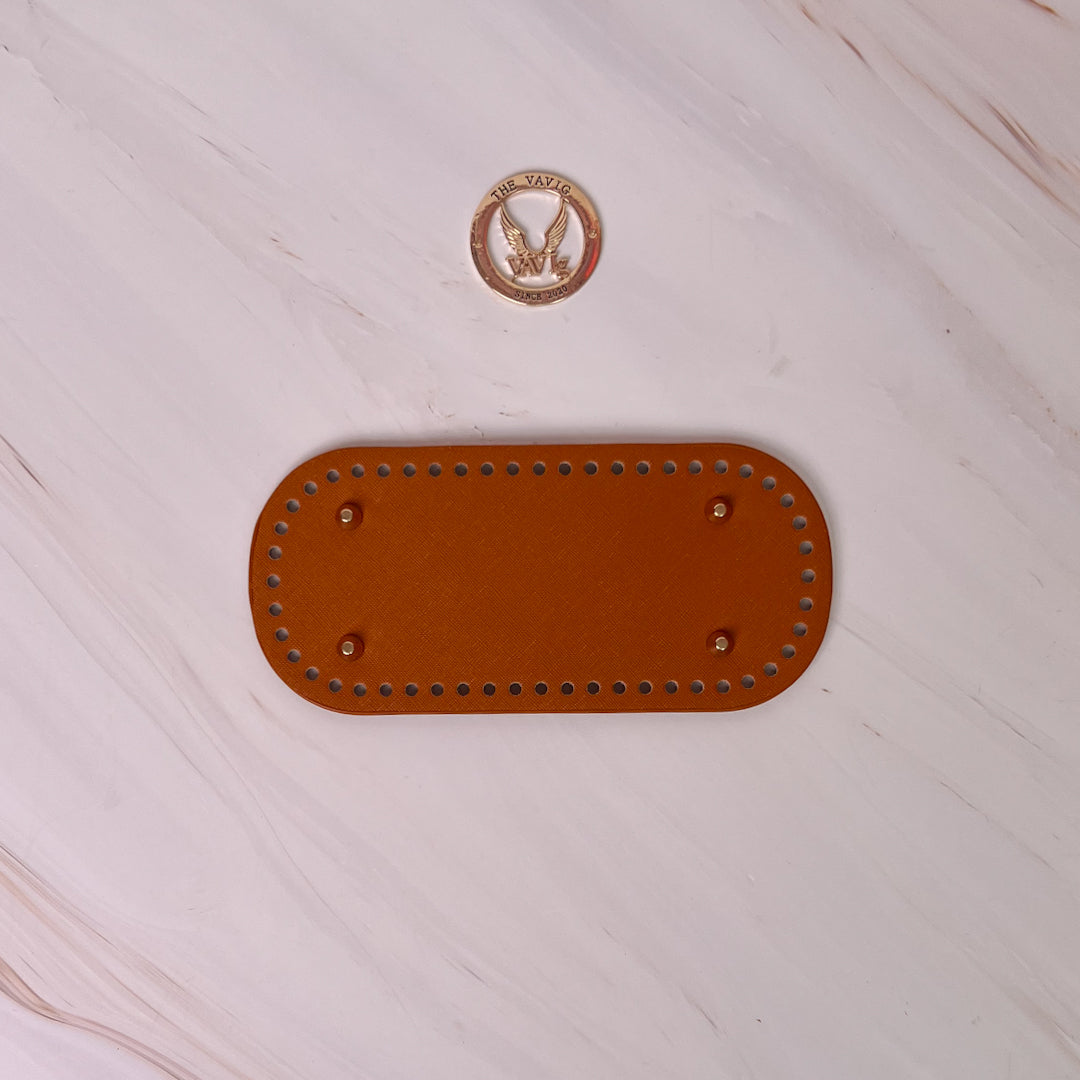 Bases de Piel 22cm con Remaches para bolsos tejidos