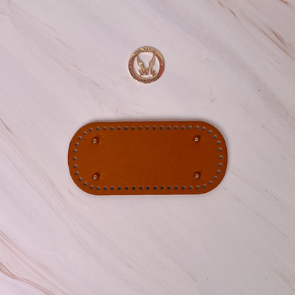 Bases de Piel 22cm con Remaches para bolsos tejidos