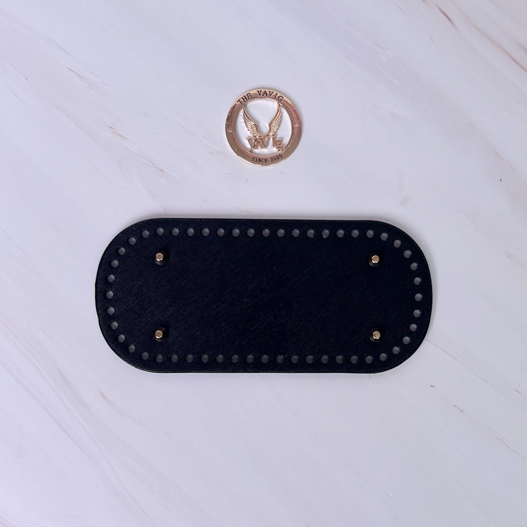 Bases de Piel 22cm con Remaches para bolsos tejidos