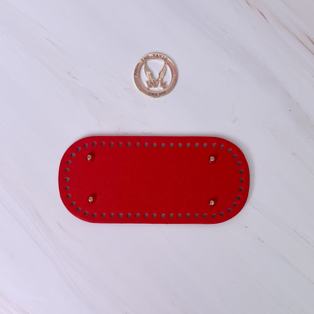 Bases de Piel 22cm con Remaches para bolsos tejidos