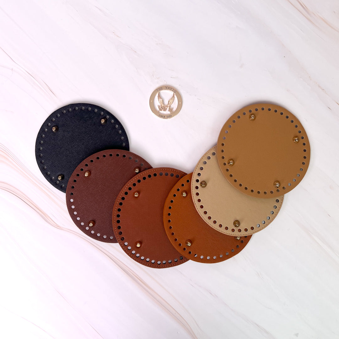 Bases de Piel Circular con Remaches