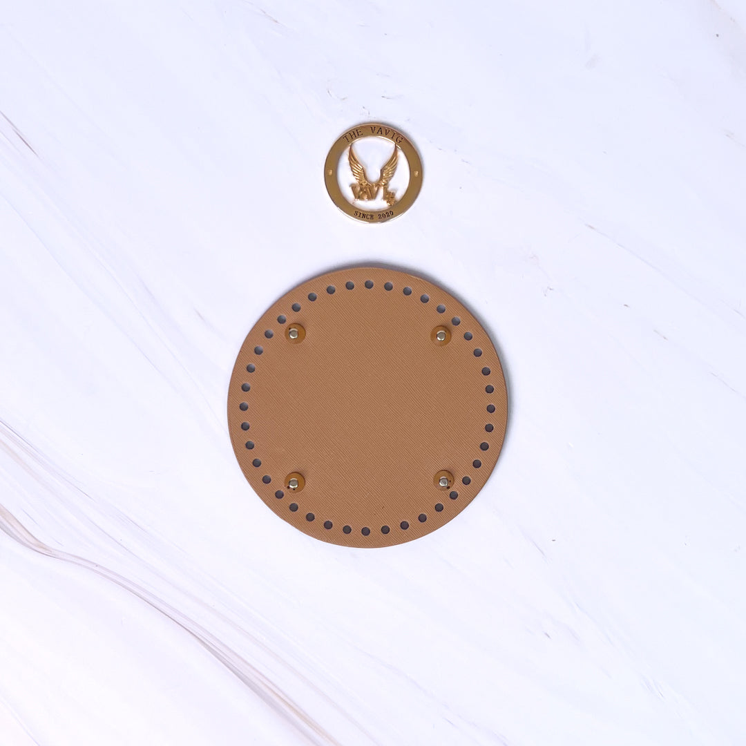 Bases de Piel Circular con Remaches