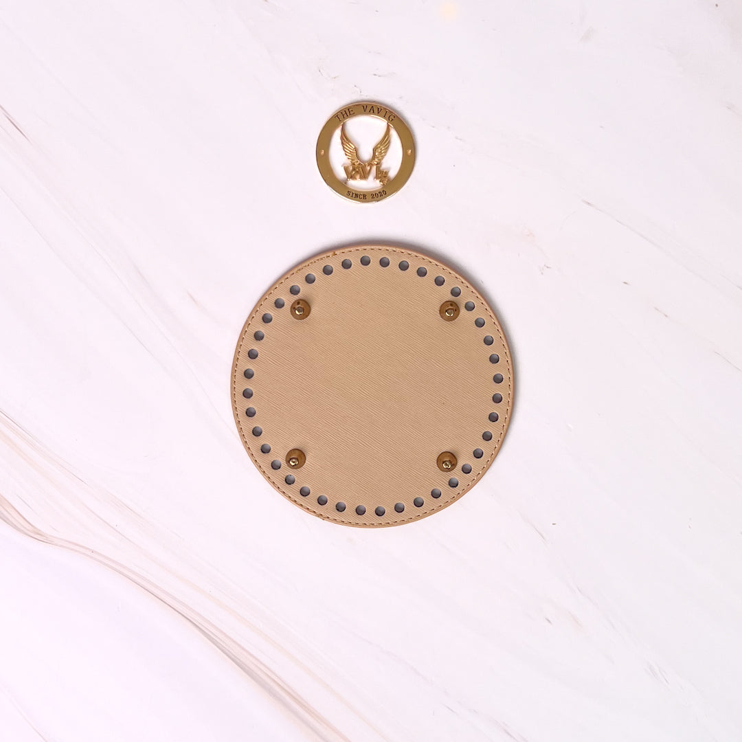 Bases de Piel Circular con Remaches