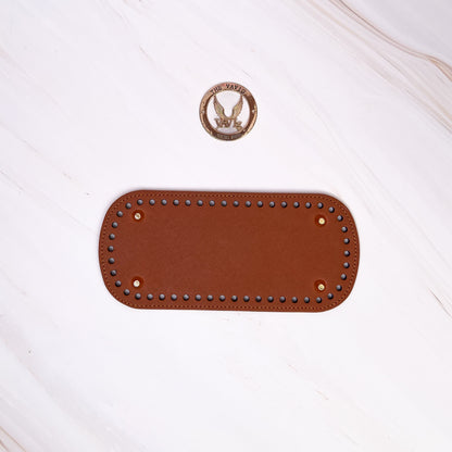Bases de Piel 25cm con Remaches para bolsos tejidos