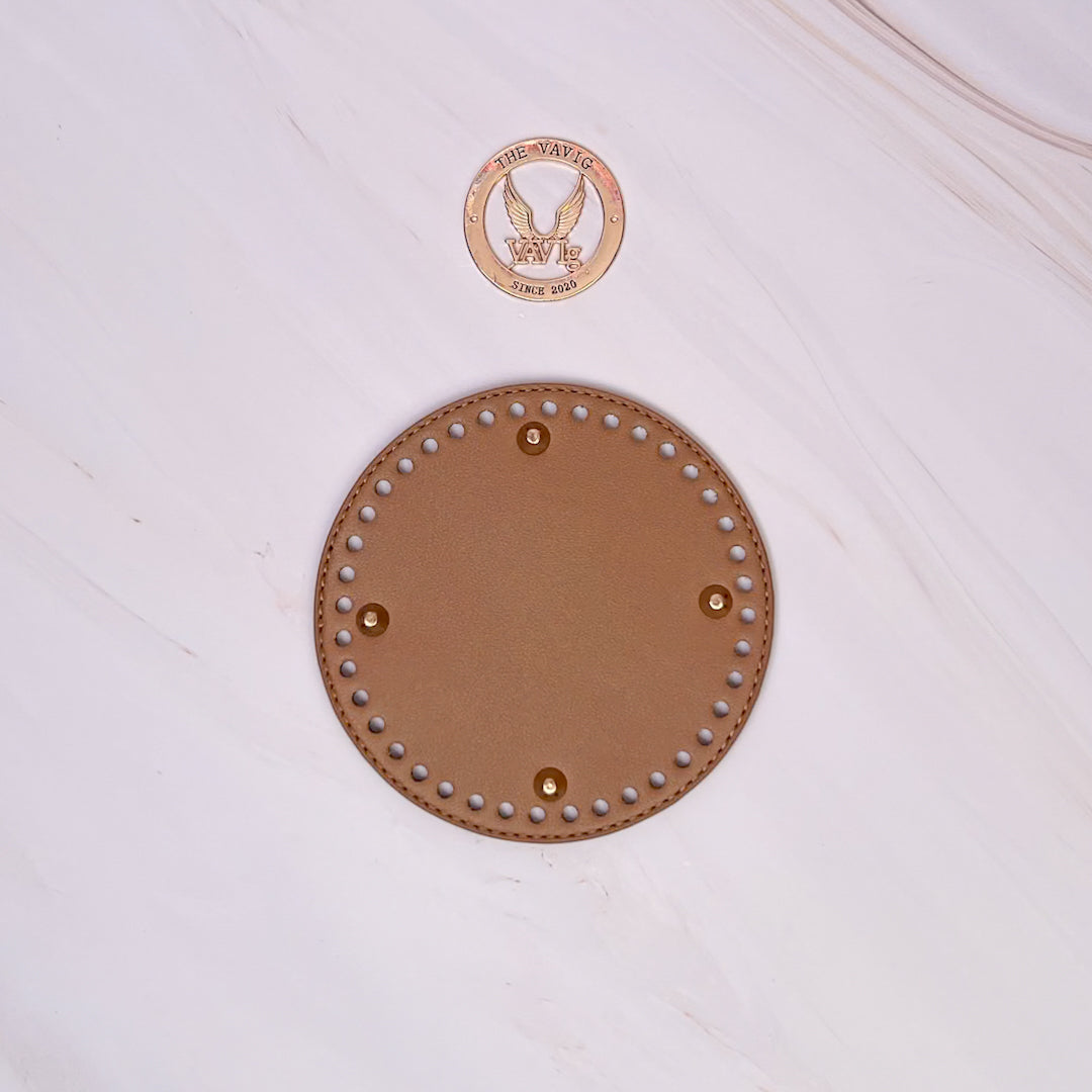 Bases de Piel Circular con Remaches