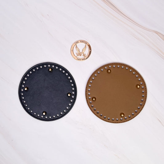 Bases de Piel Circular con Remaches