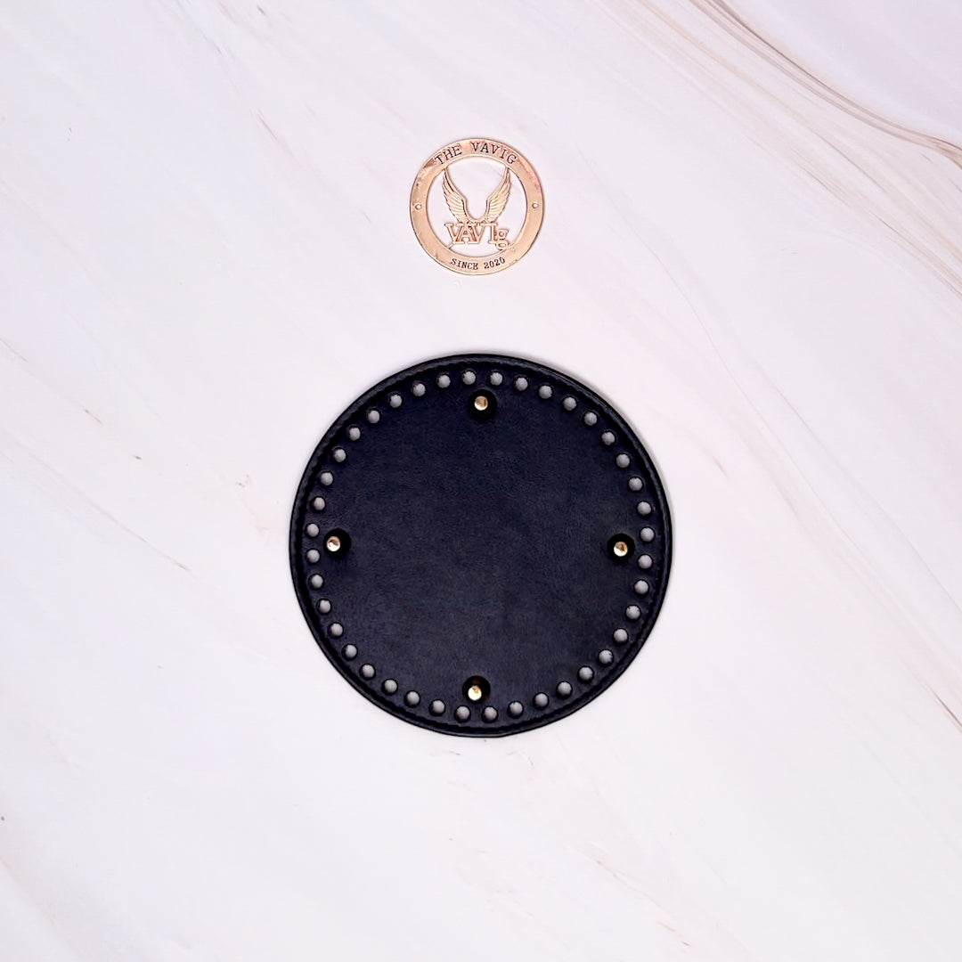 Bases de Piel Circular con Remaches