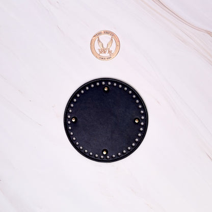 Bases de Piel Circular con Remaches