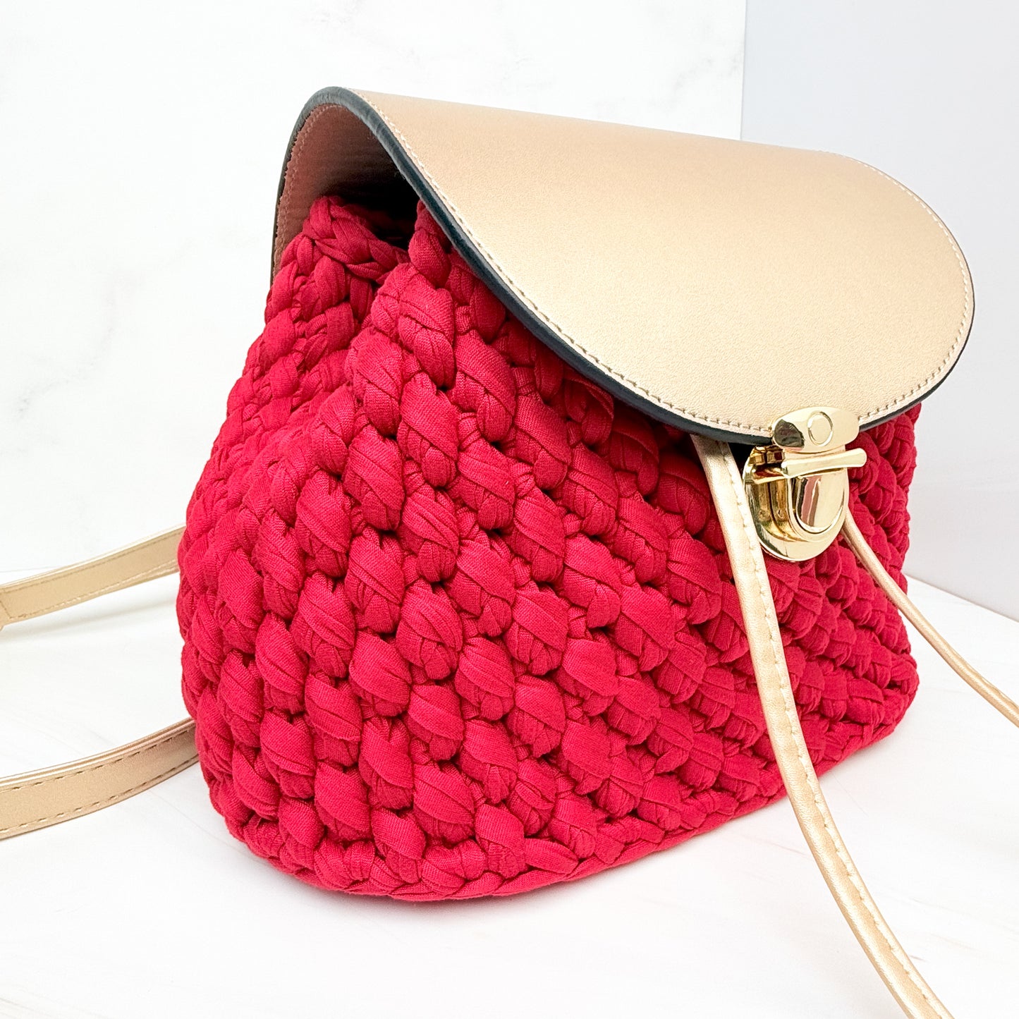 Set Mochila Crochet + Trapillos